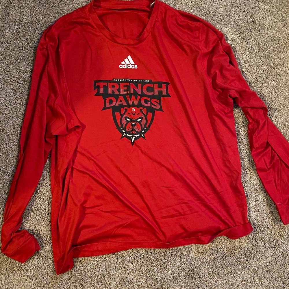 Adidas Rutgers Football Long Sleeve XXL